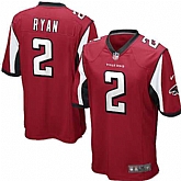 Nike Men & Women & Youth Falcons #2 Matt Ryan Red Team Color Game Jersey,baseball caps,new era cap wholesale,wholesale hats